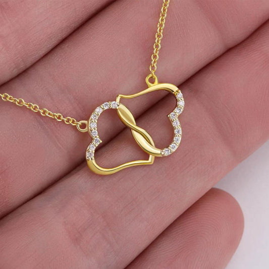 Heart Love Necklace With Rhinestones Inlaid Zircon Mother