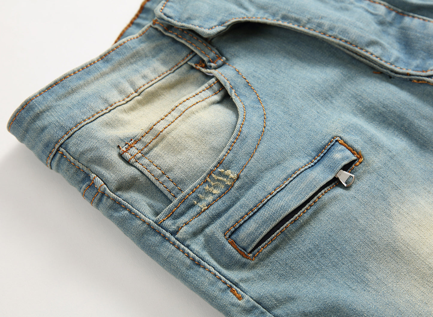 Maxime special zipper, jeans, broken holes,