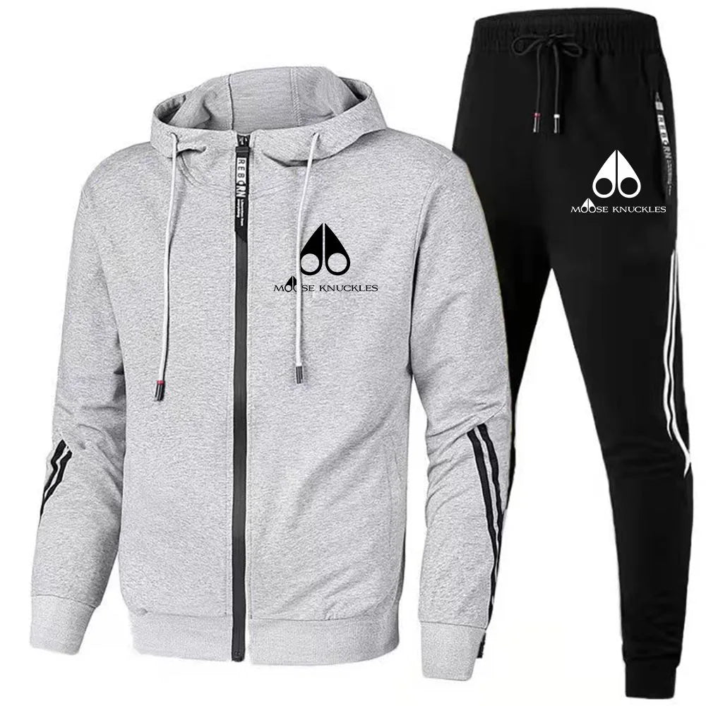 Men's Tracksuit Hooded Pullover Casual 2-Pcs Set