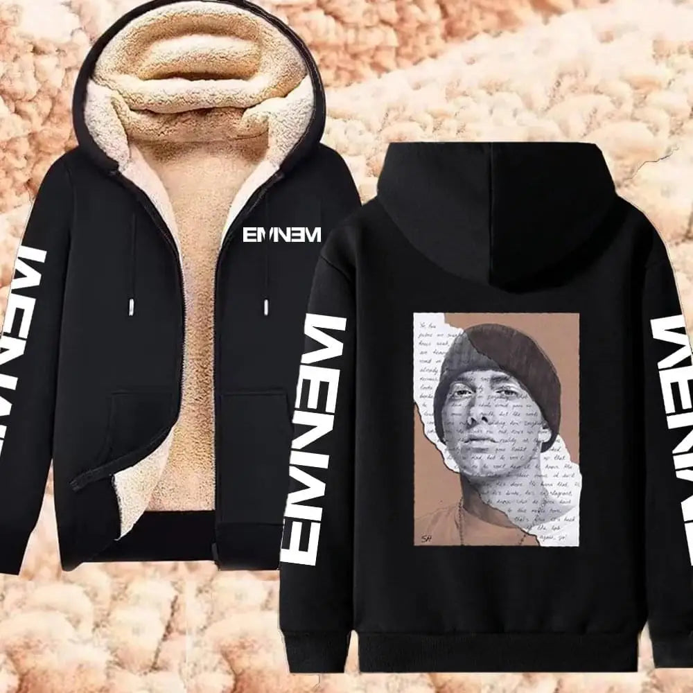 Eminem Warm Sweatshirts Men Harajuku Casual Hooded Pullover