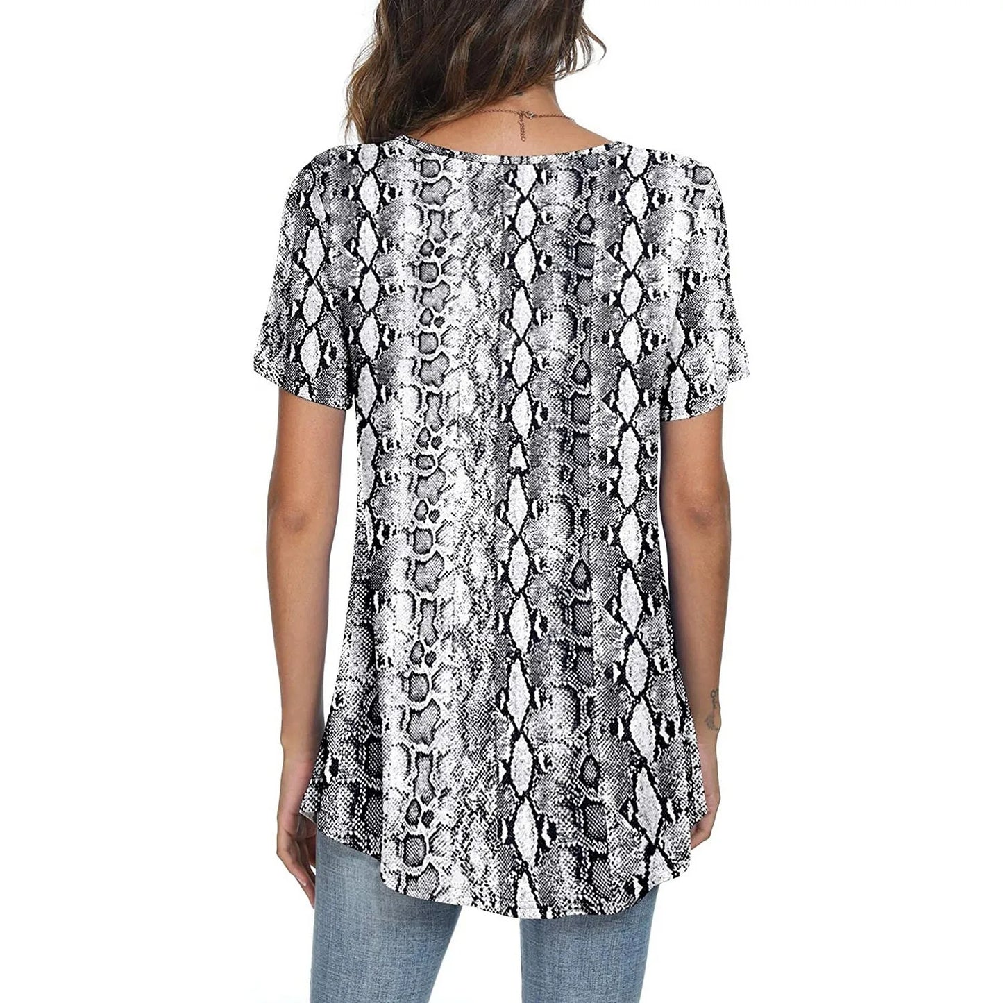 Women's T Shirt  Summer Short Sleeve Tops Plus Size Round Neck