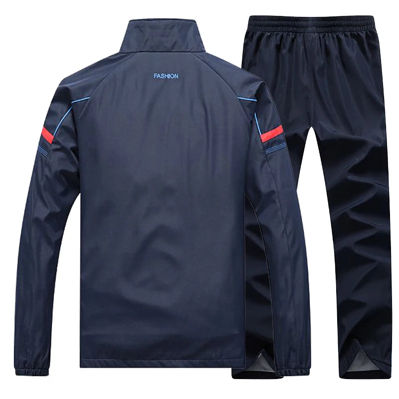 Men's Sportswear 2 Pieces Sets Brand Tracksuit with zipper pockets