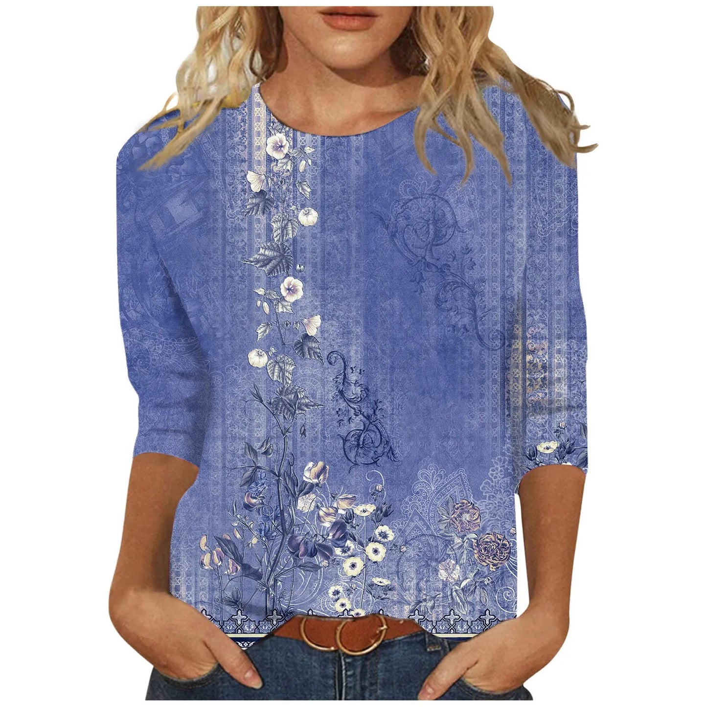 Women Cute Print Graphic Tees Blouses Casual Plus Size