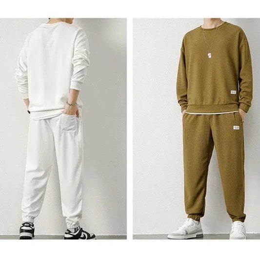 Men Two-Piece Casual Loose Long Sleeve and Pants
