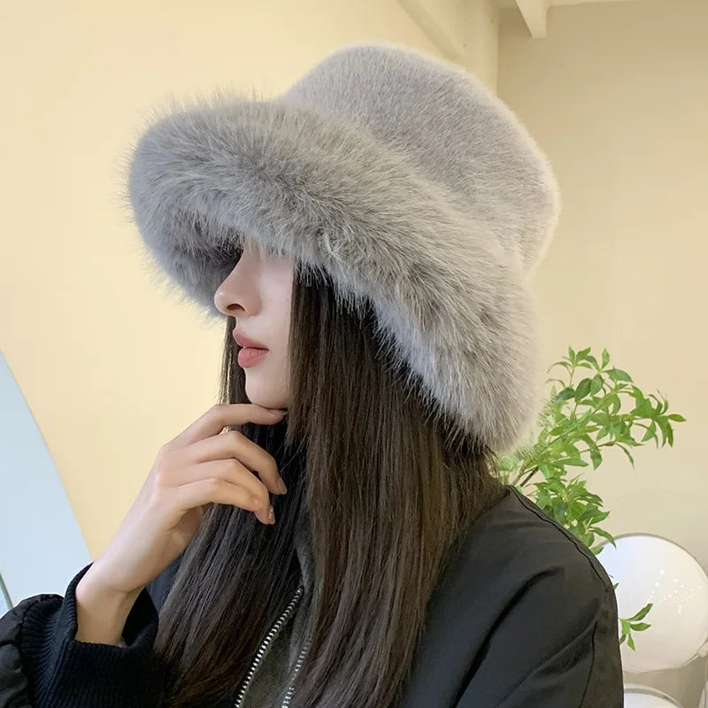 Winter Hat for Women Luxury  Soft Panama Cap