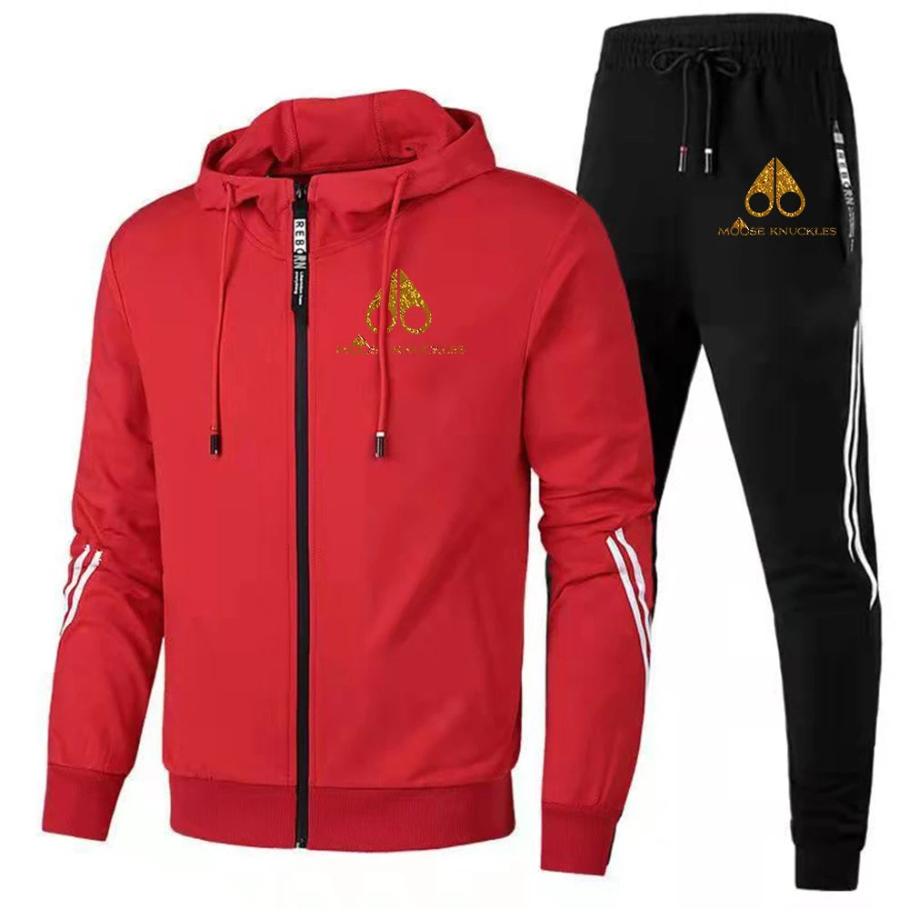 Men's Tracksuit Hooded Pullover Casual 2-Pcs Set