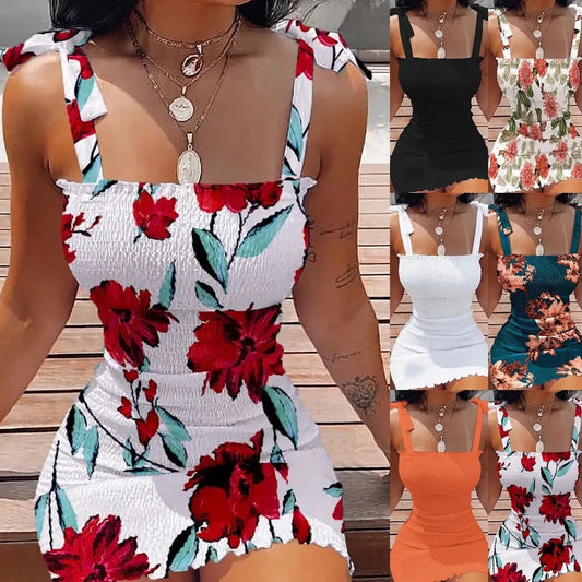 Maxime Sexy Mini Flower Print Skirt
