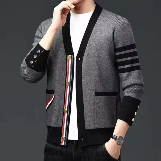 Knitted Cardigan Korean Fashion V-neck Coat
