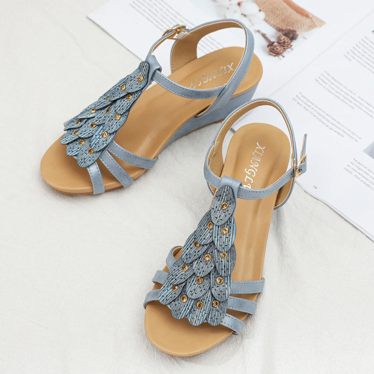 Women's Sandals Boho Bohemia Wedge Shoes Party Daily Beach Shoes