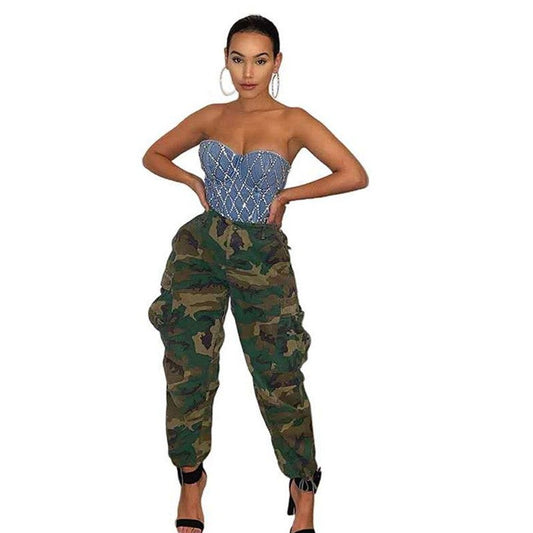 Maxime Casual Camouflage Cropped Pants