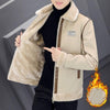 Leather Cotton-padded Coat