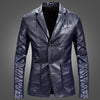 Leather Jacket Small Suit Men