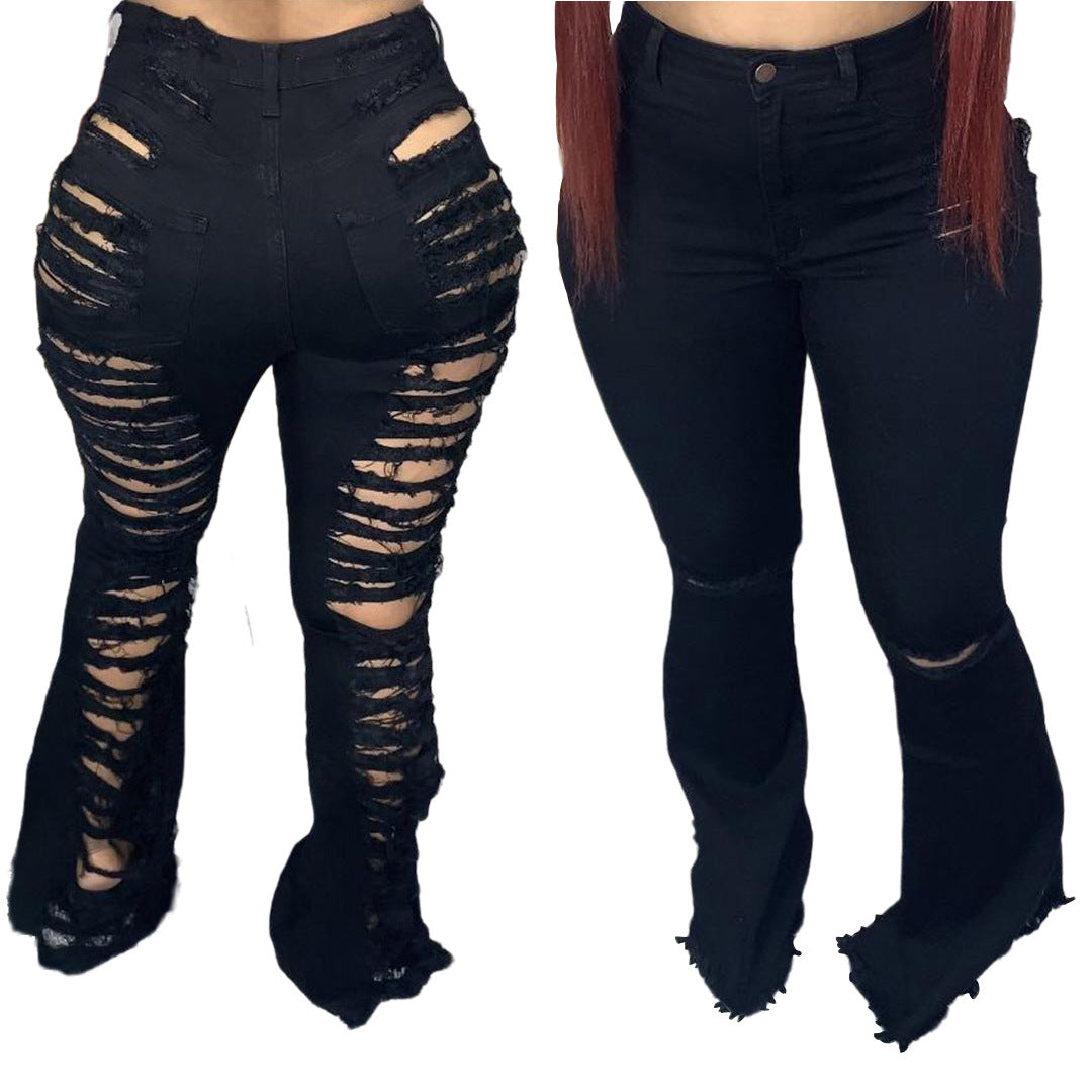 Stretch Plus Size Bell-bottom Pants