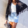 Women's Jacket Short Tassel Coat