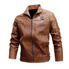 Men's  Loose Lapel Leather Coat