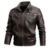 Men's  Loose Lapel Leather Coat