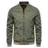 Men's Striped  Casual Outerwear Sports Baseball