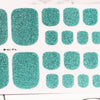 22 Nail Art Stickers Solid Color Green Onion Powder Foot Stickers