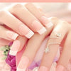 Nail art  Nail art finished French long fake nail patch long French