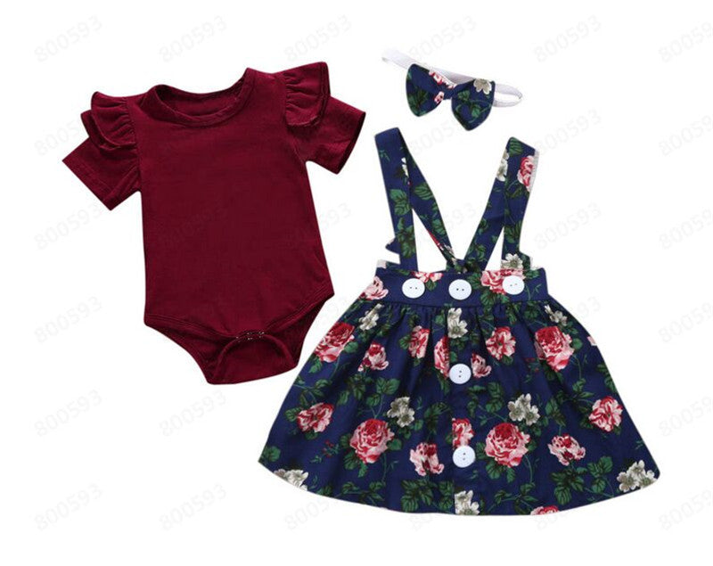 Clothing girl Baby Girls Kids Skirt Romper Clothes