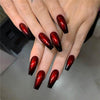 Red And Black Gradient Long Ballet Wear Nails Finished Nails Nail Patch