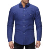 MAXIME Business Slim Pointed Collar Shirt