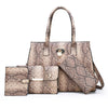 Four-piece fashionable large-capacity snake print bag - MAXIME