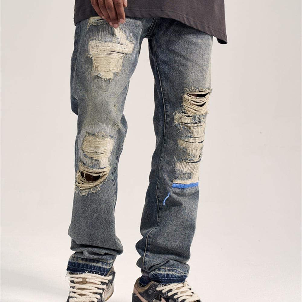 MAXIME Blue Line Washed Distressed Men's - MAXIME