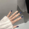 Ashionable Blue And Graffiti Pattern Wearable Nails