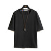 Cotton and linen short sleeve T-shirt men