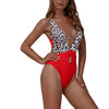 Maxime One-piece swimsuit color-block metal belt