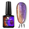 9D Gel Varnish Cat Eye Magic Chameleon Gel Multicolor 5ml Nail Gel Polish