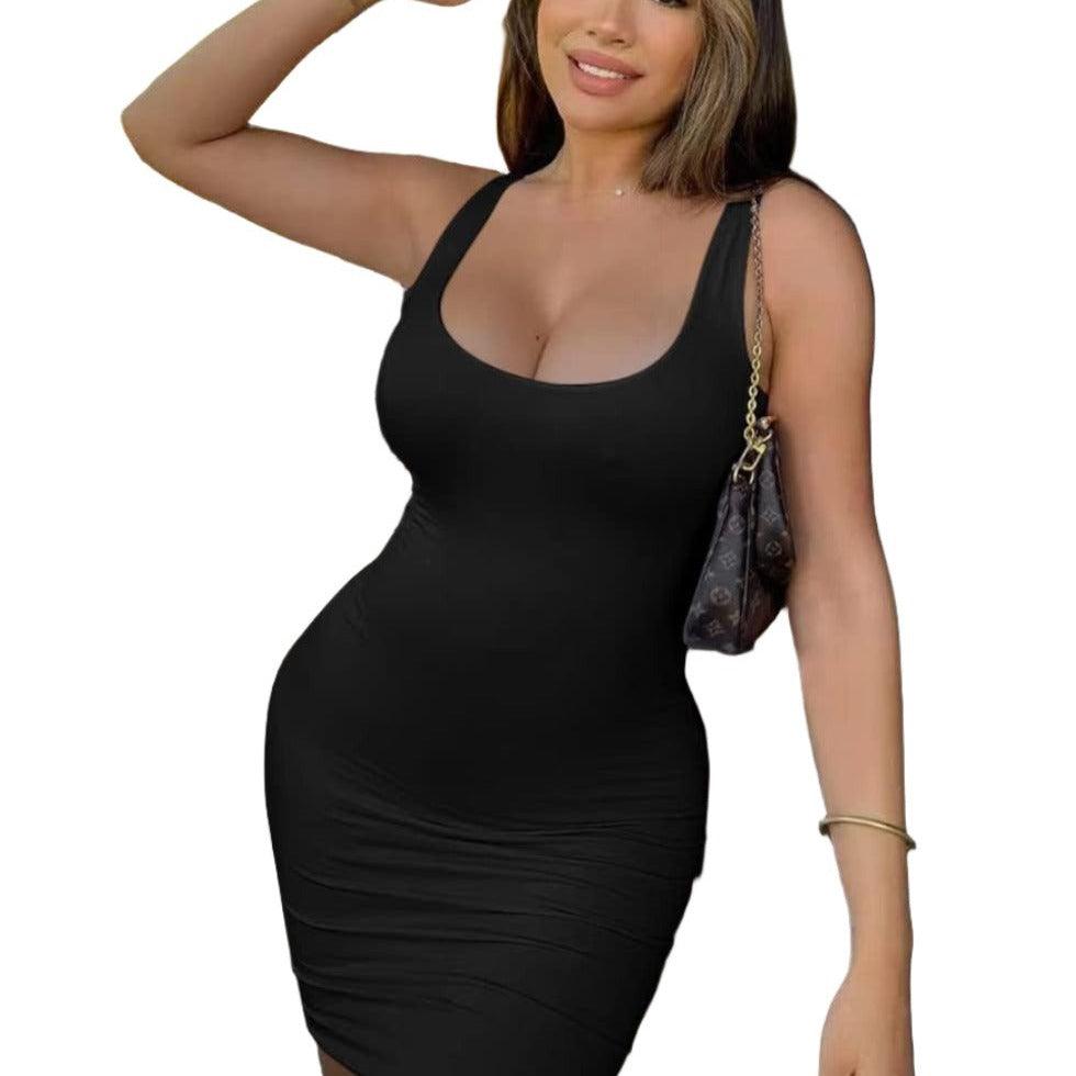 Women'S Casual Summer Sleeveless Mini Sexy Bodycon Tank Club Dress