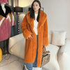 Mink Hair Fur Overcoat Women