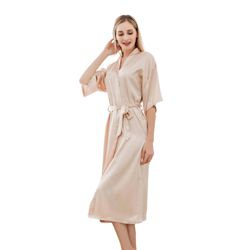 Maxime Satin Kimono Robes For Women Bride Long Robe Sleepwear