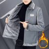 Leather Cotton-padded Coat