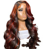 Lace Frontal Burgundy Highlight 13X4 4x4 Closure Wigs