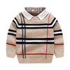 Boys plaid jacquard sweater