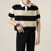 Polo Shirt Casual Striped Short Sleeve