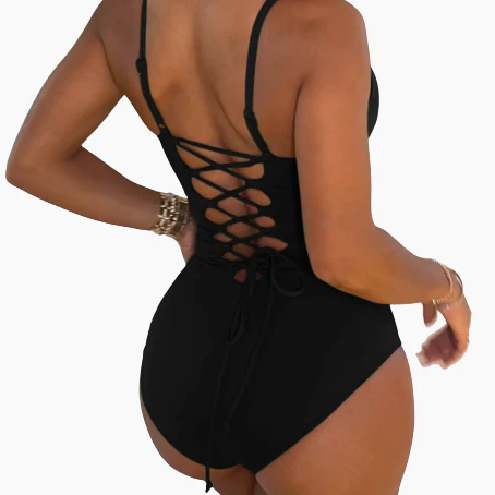 Triangle One-piece Swimsuit Womens Clothing