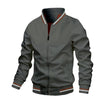 Men's Striped  Casual Outerwear Sports Baseball