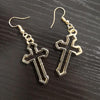 Trendy Vintage Cross Earrings