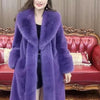 Mink Hair Fur Overcoat Women