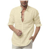 Men's  Long Sleeve V Neck Casual Shirt