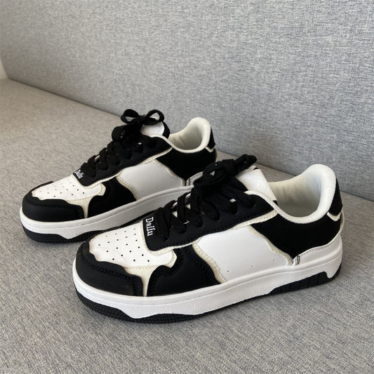 Black And White Color Contrast Panda Shoes