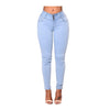 Hip-lifting Slim-fit Wide-waisted Denim Trousers