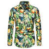 Mens Casual Long Sleeved Floral Shirt