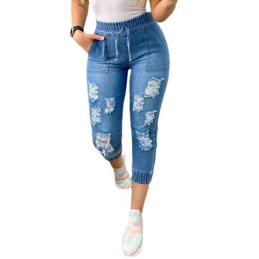 Women's New Blue Ripped Jeans