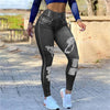 Ladies Stretch Faux Denim Leggings