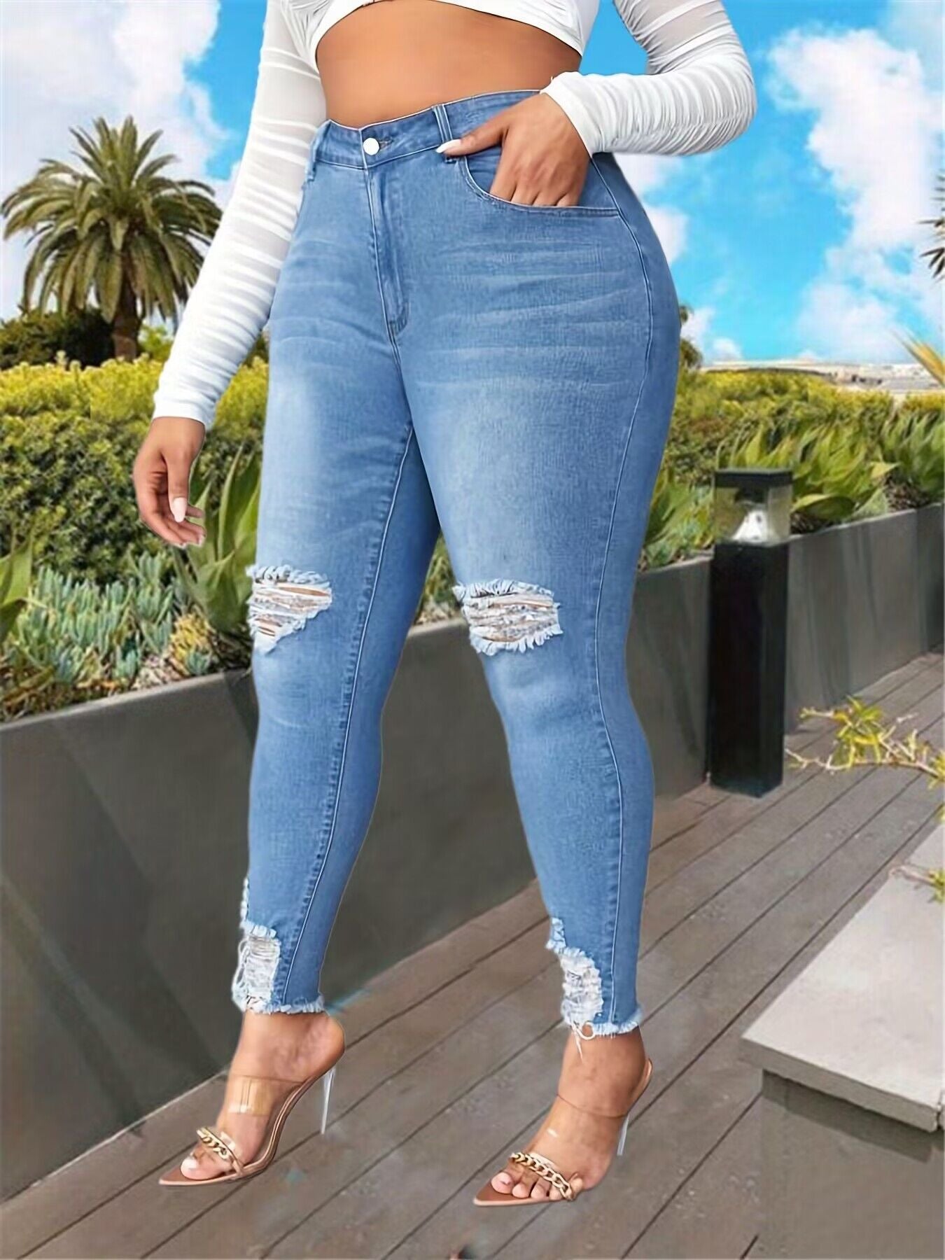 Ripped Plus Size Jeans